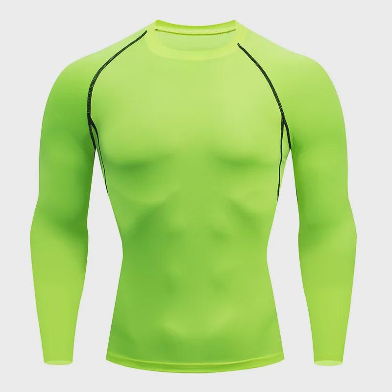 Men's Elastic Quick-Dry Long Sleeve for Autumn/Winter Training, Cycling, and Running