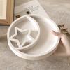 Round Star Moon Tray Dish Storage Box Ornament Silicone Mold DIY Aromatherapy Gypsum Ceramic Mold