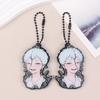 1/2Pcs The Summer Hikaru Died Tsuji Nakayoshi Keychain Anime Acrylic Pull-Out Tear Keyring Creative Key Holder Phone Pendant