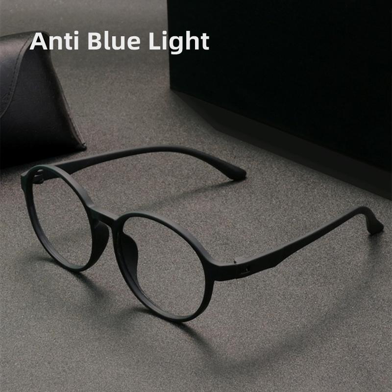 Ultraligh Fashion Flexible No Screws Eyewear Big Size Retro Round Optical Anti Blue Light Men Women Eyeglasses Frame 66016
