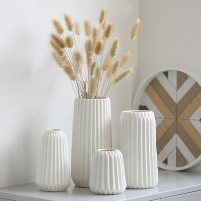 Creative Origami Shape White Ceramic Vase Boho Modern Home Decor,Nordic Minimalism Office Entryway Living Room Centerpiece Table Decorations Vase