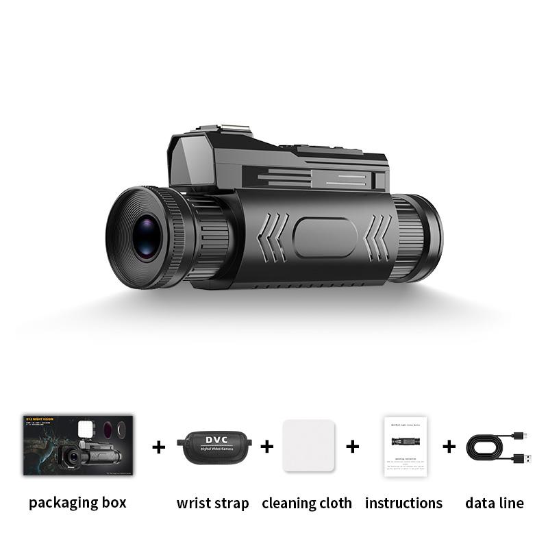 D12 All Black Colorful Infrared 4K Night Vision Device with Animal Sound Effects High-definition WiFi Goggles Outdoor Hunting Camera
