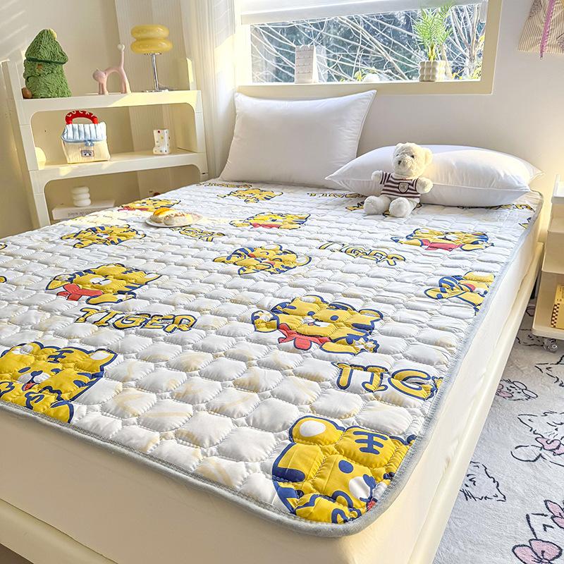Breathable Mattress,Soft Cushion with Elastic Straps,Dormitory Tatami,Quilted Cotton Bed Sheet,Bedroom Mattress,Protective Pad,Anti Slip Bed Pad
