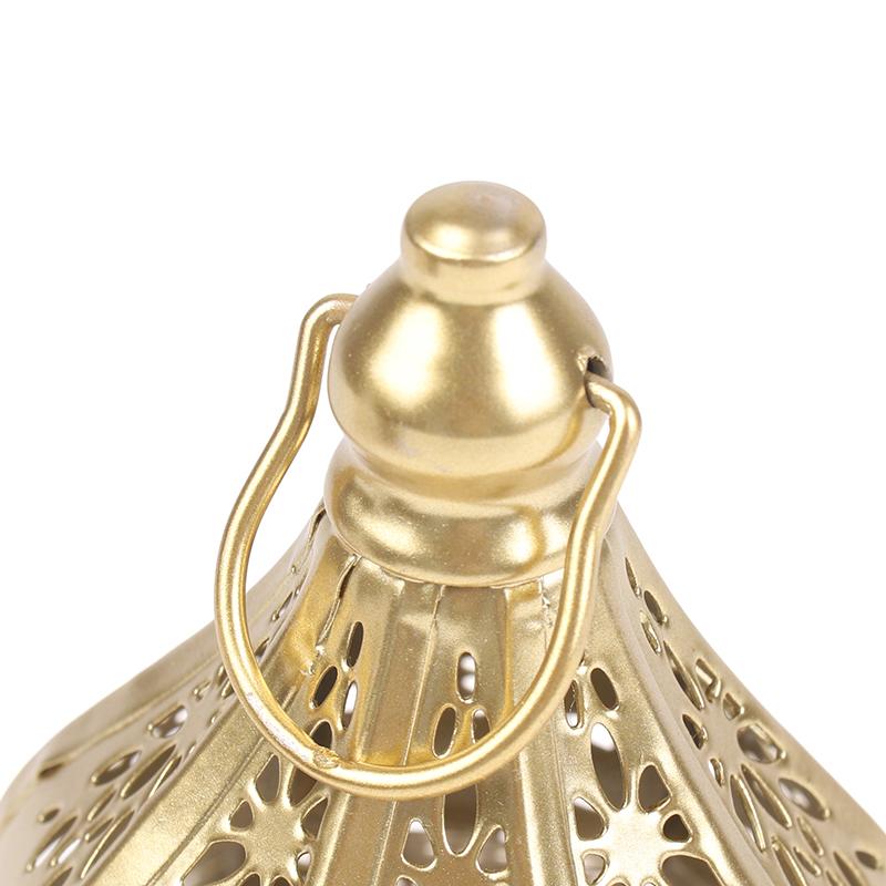 1Pc Hollow Iron Gourd Candlestick Projection Atmosphere Ambient Garden Courtyard Decorative Light Home Ambient Ornament