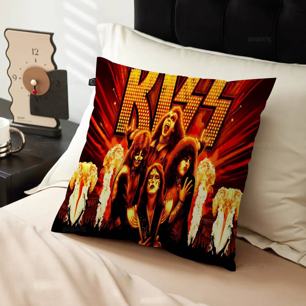 KISS Band Personalized Picture Text Home Decorative Pillows Household Gifts 45x45cm