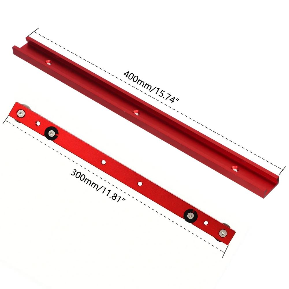 

2pcs 30 Type T-track & Miter Bar Slider T-slot Connector Aluminum Alloy Woodworking Chute Rail DIY Carpentry Tools 1set красный