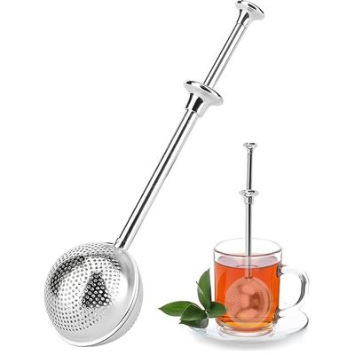 Leeseph Edelstahl Tee-Sieb, Tee-Ei Filter Einziehbares Tee-Sieb Tee-Werkzeug für losen Tee, Kaffee, Gewürze