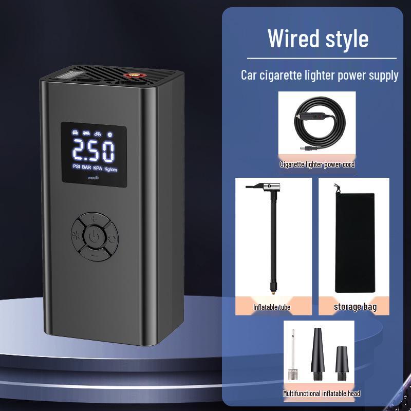 

Портативный двухпоршневой воздушный компрессор с аварийным светом и беспроводной зарядкой Single Unit