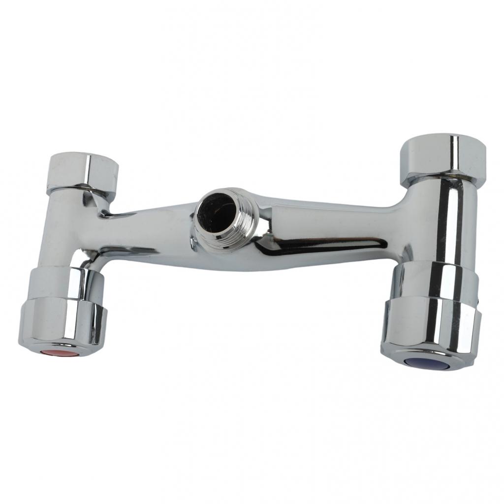 Wall Mounted Shower Mixer with Elegant Chrome Finish and Dual Controls