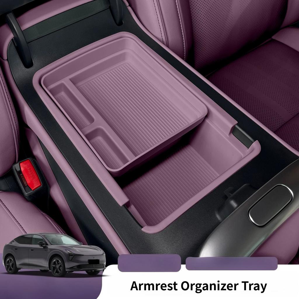 For 2026 XPENG L03 Armrest Storage Box Double Layer Under Center Console Organizer Tray Car Interior Storage Accessories 7HD