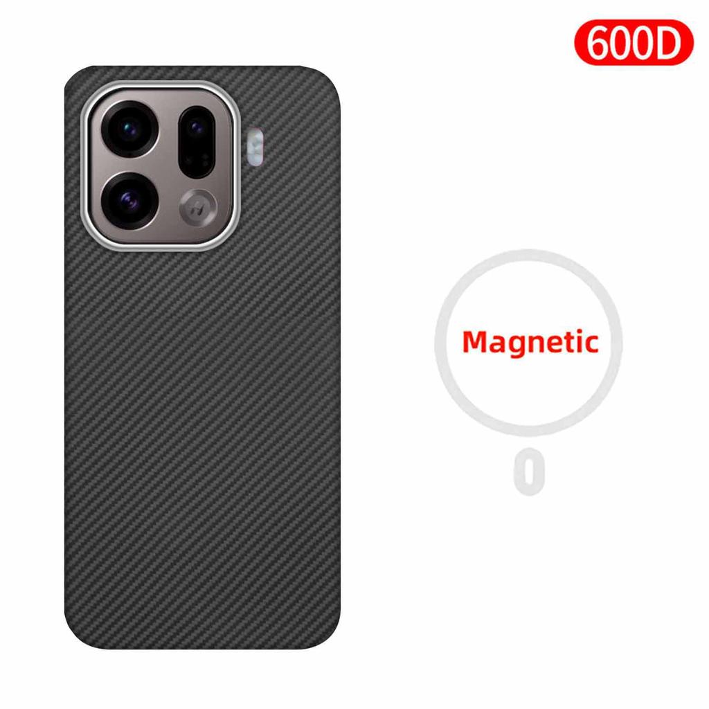 For Oppo Find X9 Pro/x9 Carbon Case 600d Kevlar Fiber Aramid Fiber Fabric Ultra Thin Hard Cover Magnetic Balck Slim Light Red