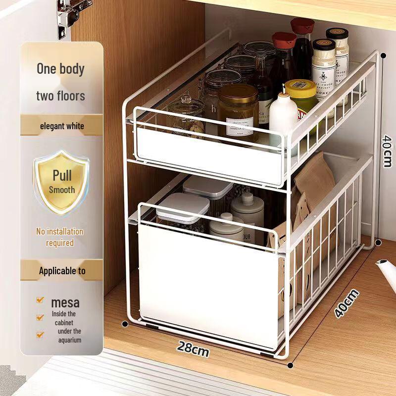 Miling Pull-out Kitchen Spice Rack with Cover