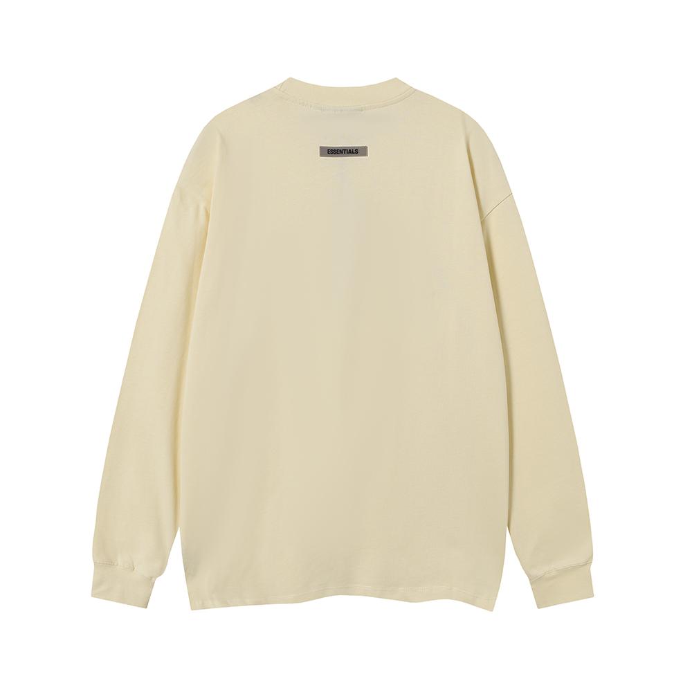 F101 Fear Of God Essentials Letter Print Oversized T-shirt Crewneck Sweatshirt - Unisex Streetwear Pullover
