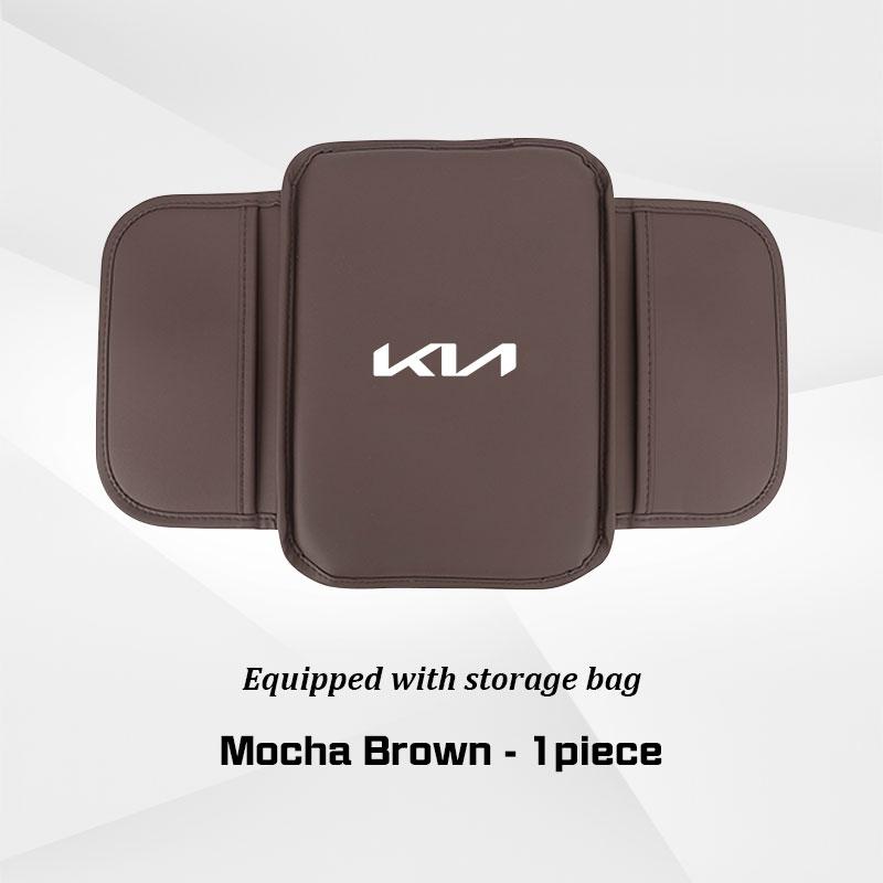 For Kia K3 K5 K8 K9 Sportege Picanto Optima Soul Ceed Cerato Forte Leather Car Armrest Box Mat Cushion Storage Bag Protect Cover