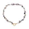Large Special-shaped Pearl OT Buckle Necklace Femininity Simple Green Turquoise Necklace