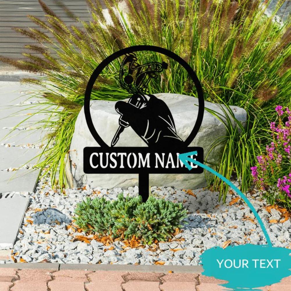 

Metal Tattoo Machine Yard Sign, Personalized Tattoo Shop Garden Stake, Black White Blush Art for Ink Master, Outdoor Metal Decor Gift 1pc 12inch/30cm