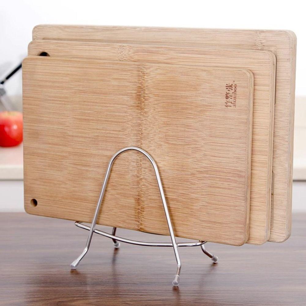 Non-slip Cutting Board Holder Stainless Steel Drying Rack Chopping Board Stand  Kitchen Countertop