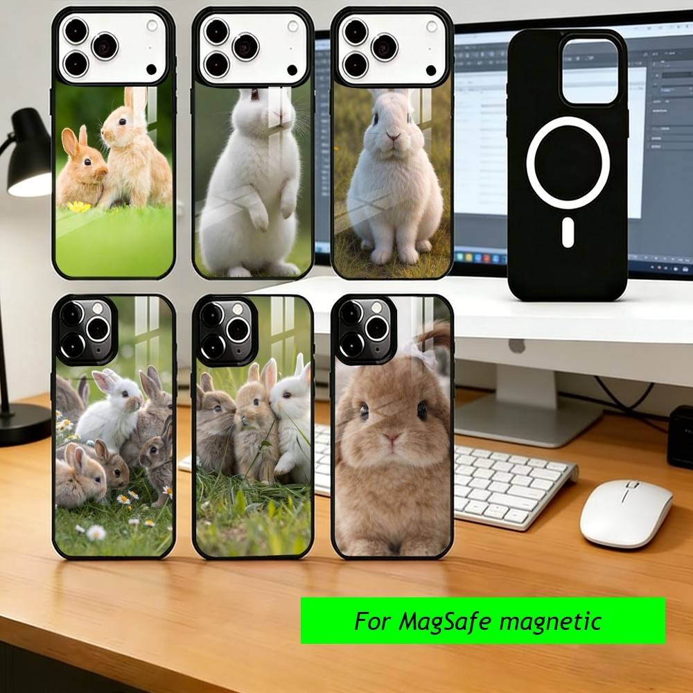 little bunny Phone Case For iPhone17,16,15,14,13,12,11 Plus,Pro Magnetic For Magsafe Wireless Charging