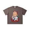 260 GSM Double Yarn 32 Count 100% Cotton Chainsaw Man V51 Power Print Unisex Heavy Cotton T Shirt… More