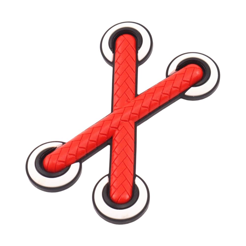 1pcs Motorcycle 3D Funny Cross Shoelaces Decorative Sticker Sticker Car Decals Car Interior Accessories