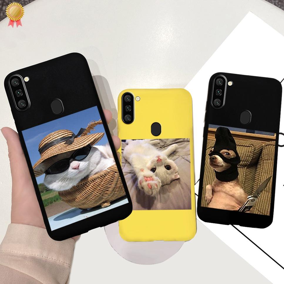 For Samsung Galaxy A11 Case Boy Girl Funny Cartoon Cat Women Silicone Back Case For Samsung Galaxy A 11 SM-A115F 6.4 Funda Cover
