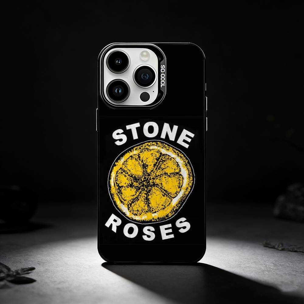 Custodia per Telefono Banda The Stone Roses Per iPhone 17,16,15,14,13,12,11 Plus,Pro Max,XS,Custodia per telefono color argento