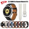 22mm 18mm Official Leather Strap  For Huawei Watch GT6 46mm Business Style Band For Huawei Watch GT5 6 Pro 46mm Wristband