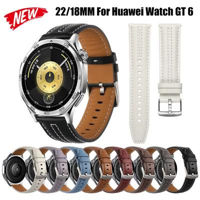 22mm 18mm Offizielles Lederarmband Für Huawei Watch GT6 46mm Business-Stil Band Für Huawei Watch GT5 6 Pro 46mm Armband