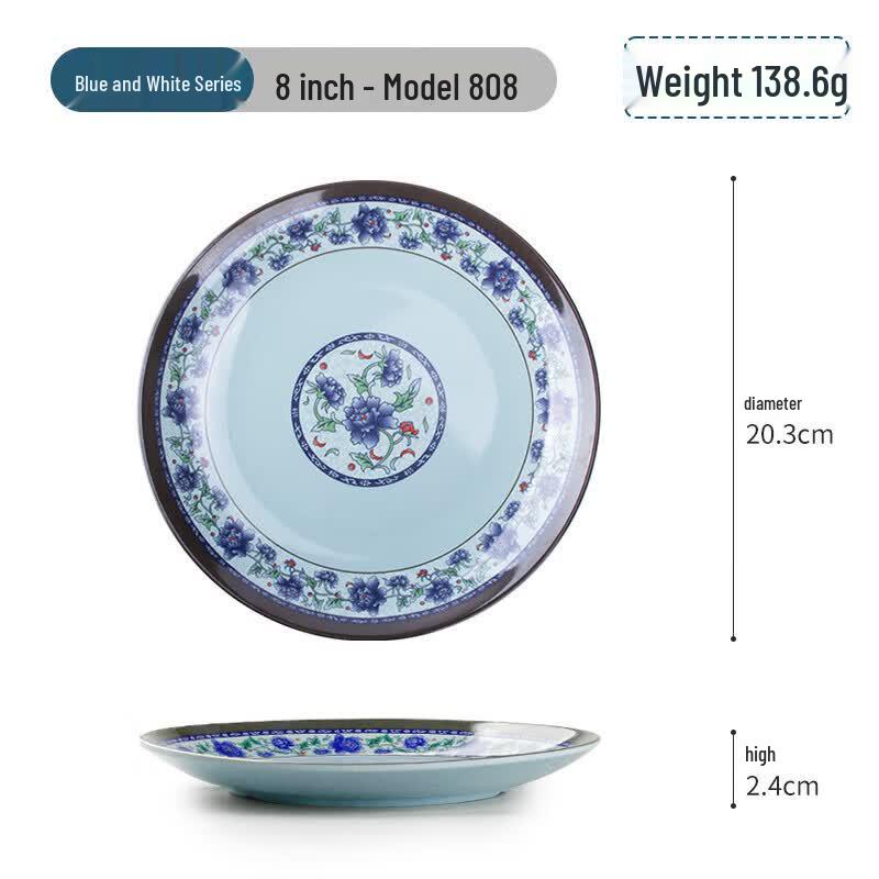 Di Ruien Melamine Round Dinner Plates 5-pack