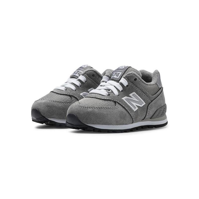 New Balance Toddlers Cushioned Breathable Wear-resistant Low Walking Shoes Gray KL574GSI