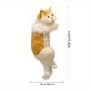 Realistic White Plush Cat Figurine for Home Decor with Hanging Design