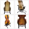 Suport Universal Pliabil pentru Ukulele Vioară, Suport Metalic Ajustabil pentru Ukulele 4/4 3/4 1/2 1/4 Viori, Negru