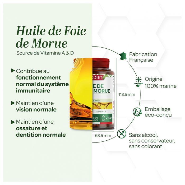 Superdiet Huile De Foie De Morue 120 Capsules