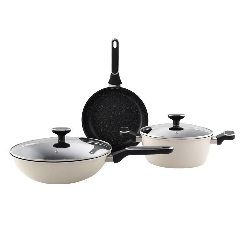 NOOBHUANG Harmony Non-stick 3-Piece Cookware Set