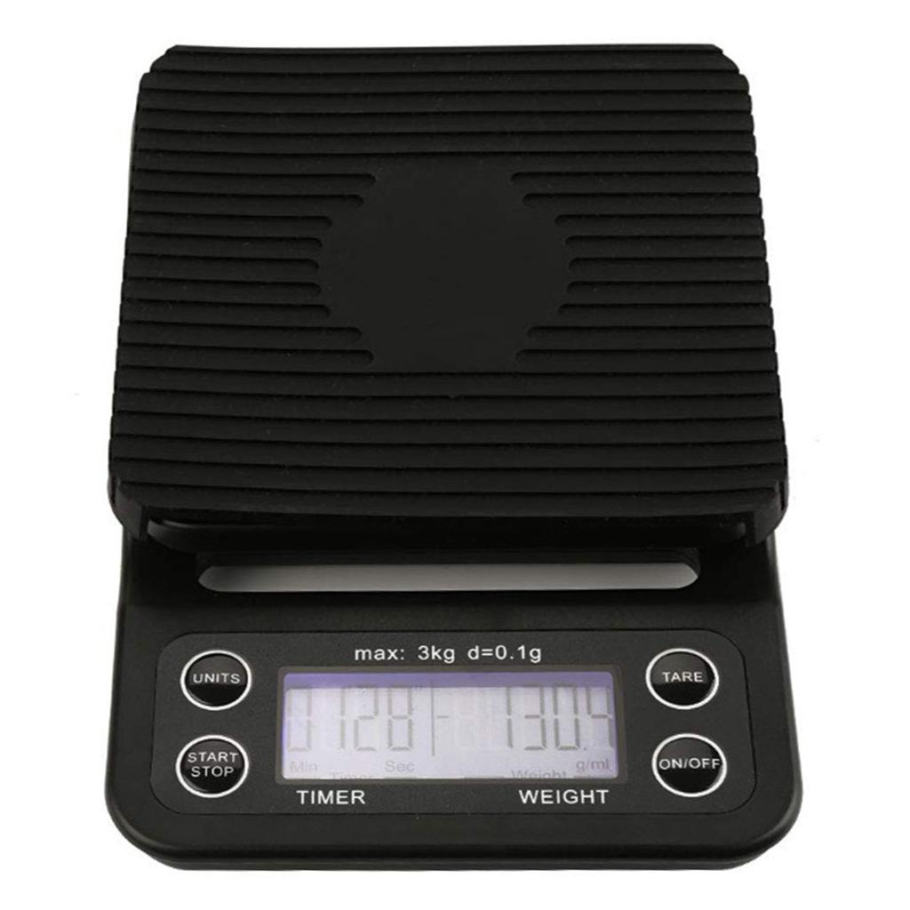 Kitchen Scale 3kg Capacity 0.1g Accuracy Digital Display Timer for Food Tea Coffee