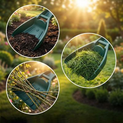 1 Pair Leaf Scoops and Claws Sturdy Ergonomic Grip Hand Held Garde Leaf Rake for Lawn Grass Removal