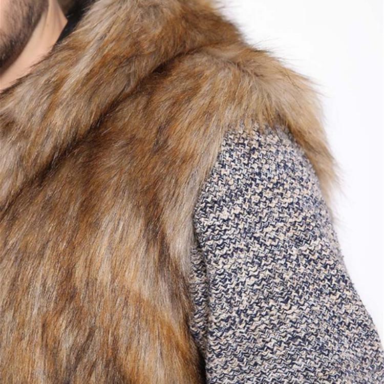 Men's Trendy Slim Fit Faux Fur Mink Sleeveless Vest