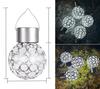 Outdoor Solar LED Hanging Lantern Waterproof Hollow Out Ball Lamp for Garden Yard Patio Balcony Pathway Outdoor Decor Lighting