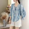 DIMANAF 2026 Women Plus Size New Summer Blouse Tees Shirt Thin Casual Loose Lady Tops Print Shirts Vintage