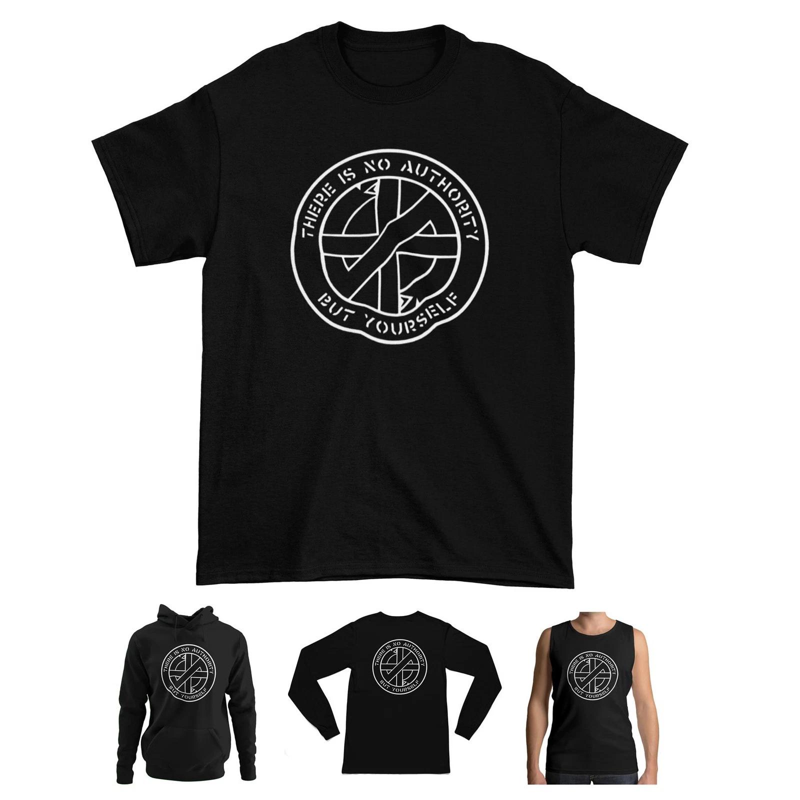 Crass No Authority But Yourself T Shirt - Hardcore Punk Anarchist 4XL