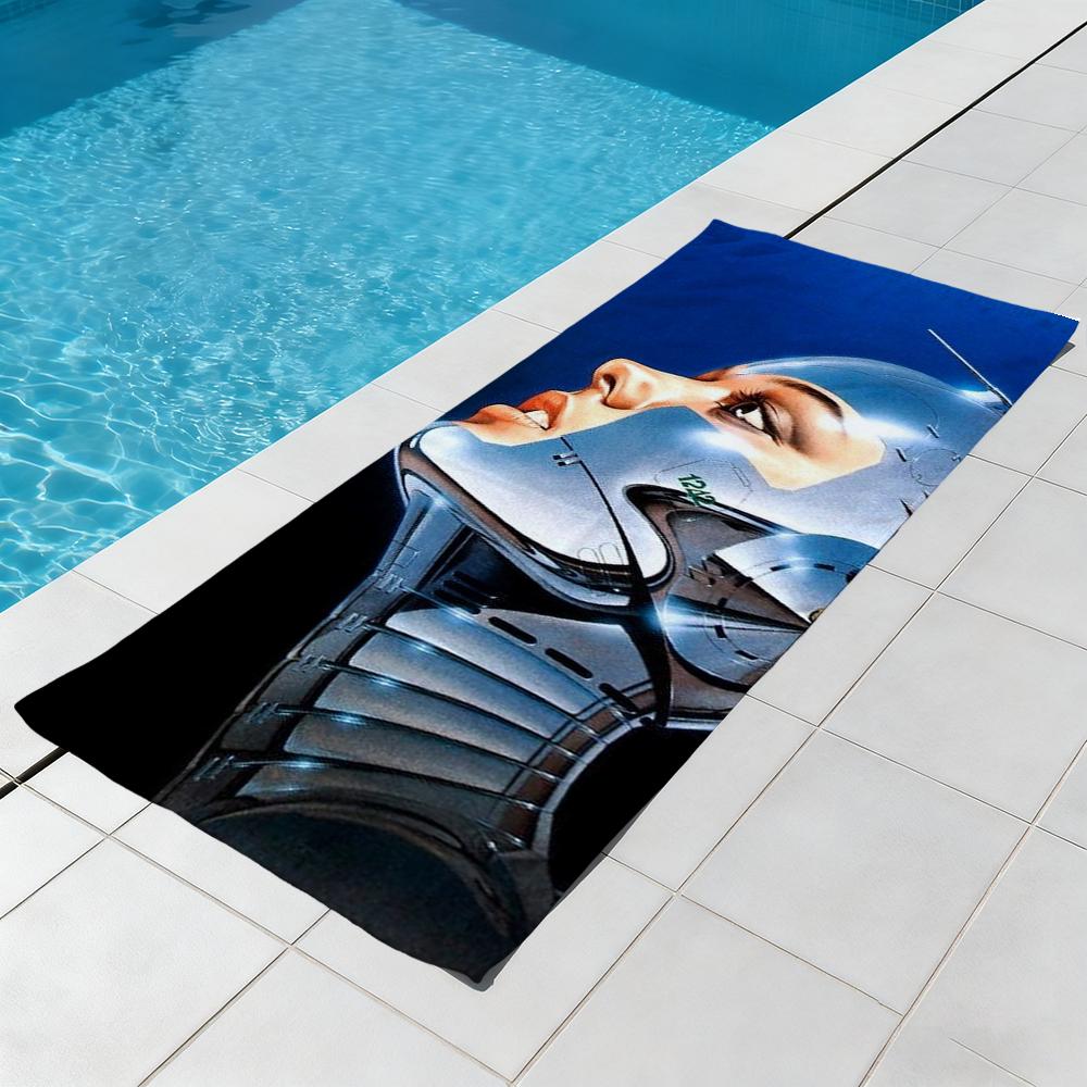 H-Hajime Art Towel Beach Quick Dry Soft S-Sorayama-S Pool Towels Gift for Travel Gym Shower Camping sports