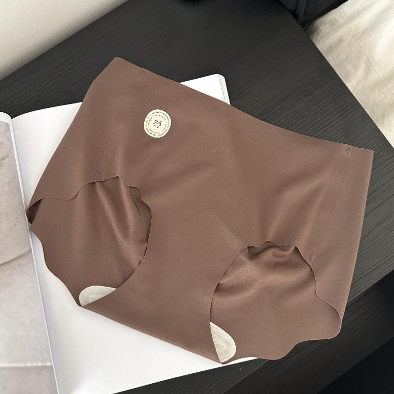 

Антибактериальное бесшовное женское нижнее белье из ледяного шелка, летние тонкие фитнес-шорты-треугольники XL темно-коричневого