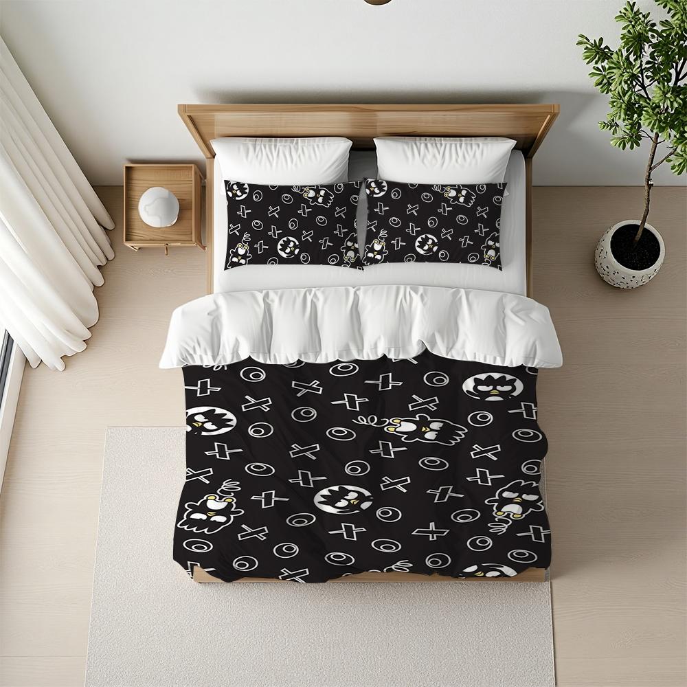 Bad B-Badtz-Maru Duvet Cover Set Home Style Bedding Soft Laundry Cotton Bed 3 Piece Set Student Dormitory Gift