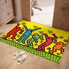 Tapete de Chão K-keith Art H-Haring Tapete Macio de Flanela Antiderrapante Absorvente Para Banheiro Quarto Decoração de Casa