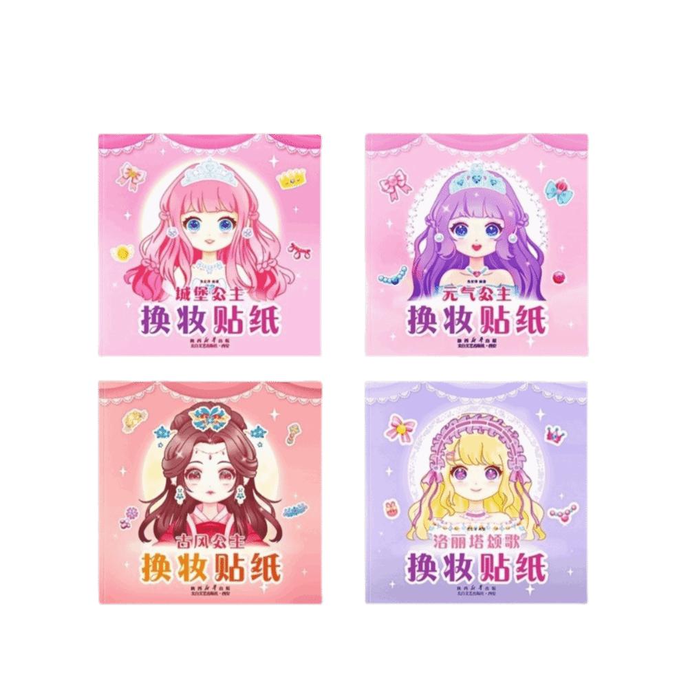 4/5 pcs Reusable Princess Dress Up Sticker Book Educational Sticker Toy Educational Activity