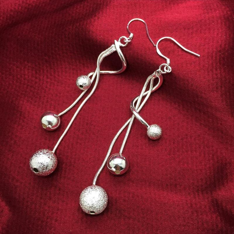 Sace Gems Classic Copper Alloy Long Hanging Bead  Earrings for Women Wedding Party Gifts