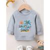 Kids Sweatshirt - Round Neck Sweatshirt - Cute Beach Print with Palm Trees , Spring Summer Outfits, Vacation & Casual Attire