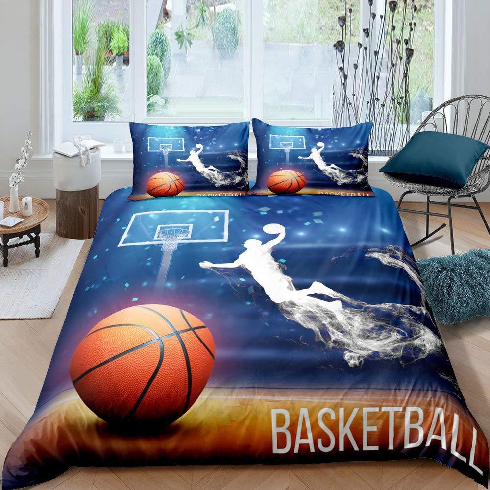 Basketball quilt cover bedding sports theme 3D digital printing three or four-piece set