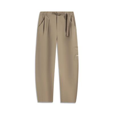 Li Ning CF Su Breathable Solid Color Mid Waist Straight Casual Pants Women Bottoms AYKV758-2