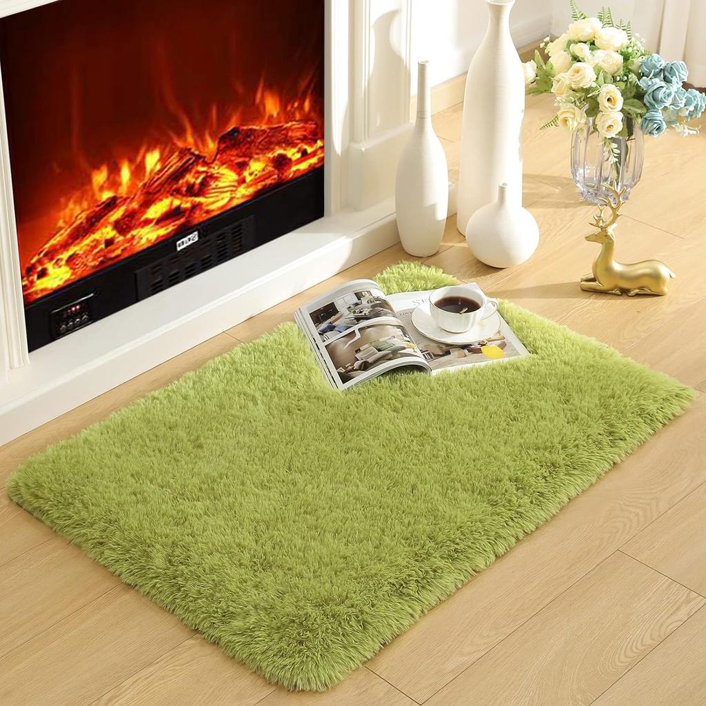 VIKAMA Modern Simple Plush Carpet Solid Color Entrance Door Mat Home Decoration Comfortable And Soft Living Room Bedroom Mat